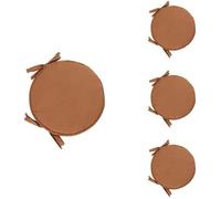 Coussin de chaise - AIMOONSA - Lot de 4 38 cm - Rond - Polyester - Impression numérique - Marron