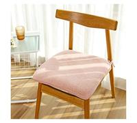 Coussin de chaise antidérapant en peluche douce et durable pour bureau, salle à manger, canapé, lavable en machine, confortable pour votre maison ou espace de travail Rose 40 x 40 cm
