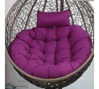 Coussin de chaise avec appuie-tête - Coussin de rechange doux pour chaise suspendue et hamac d'intérieur et d'extérieur 110 cm - Accessoire confortable et inclinable - Violet