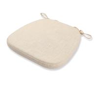 Coussin De Chaise avec Attaches for Chaises Salle À Manger Siège en Mousse Mémoire Antidérapant Épaissir Rembourrage Trapèze 41X43 Cm Housse Lavable for Cuisine(Beige,2pcs)