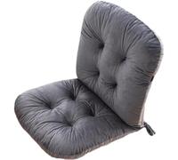 Coussin de Chaise avec Dossier Morkite, Rempli de Polyester, Coussin de Mobilier, Rectangulaire 80 x 45 cm, Gris Foncé Uni, Moderne, Intérieur et Extérieur