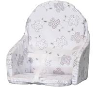 Coussin De Chaise Avec Sangles - Bambisol - Plaque Mousse Centrale - Motif Lapin Argenté