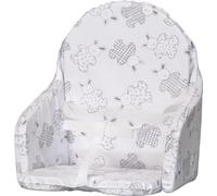 Coussin de chaise avec sangles - BAMBISOL - Plaque mousse centrale - Motif Lapin argenté