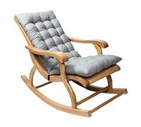Coussin de chaise berçante, Coussin de chaise longue à dossier haut, Coussin fauteuil jardin epaissi, Rocking chair coussin 3D, Coussin pour chaise à bascule, fauteuil, sièges d'auto (Gris, 1Pcs)