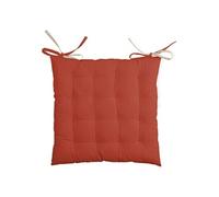 Lovely Casa – Coussin de chaise Modèle Duo bicolore coton et lin 40x40 cm Terracotta