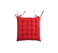 Coussin de chaise bicolore réversible en coton lin et rouge