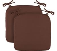 Coussin de chaise Canvas Chocolat 38x38x2cm ( pack de 2 )