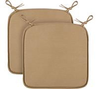 Coussin de chaise Canvas marron clair 38x38x2cm ( pack de 2 )