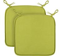 Coussin de chaise Canvas vert 38x38x2cm ( pack de 2 )