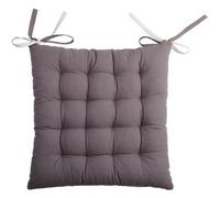Coussin de chaise carré bicolore gris / gris perle 40 x 40 cm 100% coton - EMINZA