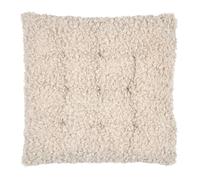 Lovely Casa - Coussin de Chaise carré Bouclette Naturel