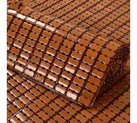 Coussin de chaise carré en bambou naturel - Coussin de mahjong respirant pour dormir l'été antidérapant Disponible en 50 x 50 cm 70 x 165 cm 90 x 190 cm - Parfait pour le confort