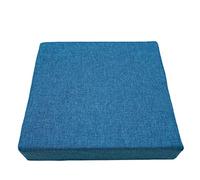Coussin de chaise carré pour intérieur et extérieur, pour salle à manger, tabouret de thé épais, pour la maison, le bureau (bleu foncé, 30 x 30 x 5 cm)