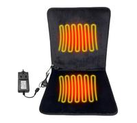 Coussin de chaise chauffant avec 3 niveaux de température, housse de chaise chauffante USB et AC/DC, chauffe-siège pour soulager les maux de dos, coussin chauffant léger pour les tribunes et les