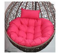 Coussin de chaise confortable en forme d'œuf - Coussin épais et doux pour balancelle d'intérieur/extérieur - Design rond, parfait pour la terrasse et le jardin (couleur : blanc)