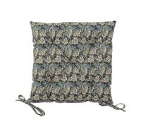 Coussin de chaise coton motif cachemire bleu