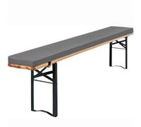 Coussin de Chaise de Jardin 150 x 25 x 3 cm (59,1 x 9,9 x 1,2 po), Coussin pour Banc de Bar, garnissage en Mousse Haute résilience, Doux et Confortable, Housse Amovible pour Ensembles de Ten
