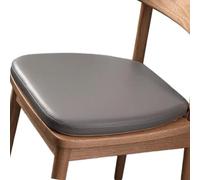 Coussin de chaise de jardin, 43 x 42 x 4 cm, coussin d'assise en cuir PU, imperméable, confortable et durable, antidérapant, avec sangles de fixation, facile à nettoyer, pour plus de confort dans la