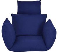 Coussin de chaise de rechange imperméable avec coussin épais à suspendre, coussin de balancelle intérieur/extérieur, idéal pour jardin, terrasse, balcon - Couleur bleue