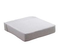Coussin de chaise de salle à manger de 5 cm d'épaisseur en mousse à mémoire de forme pour intérieur ou extérieur, terrasse, jardin, bureau, 1 pièce, 40 x 40 x 5 cm, gris clair