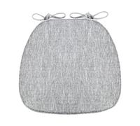 Coussin de chaise de salle à manger en mousse à mémoire de forme gris clair en forme de U 41 x 43 cm - 1 housse de protection confortable pour siège de cuisine et salle à manger pour un usage
