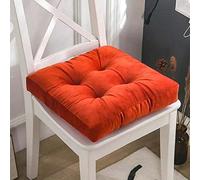 Coussin de chaise de salle à manger épais en velours cristal de 10 cm, lot de 2 coussins carrés pour chaise de bureau, chaise berçante, chaise de salle à manger, chaise de terrasse, coussin de camping