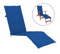 Coussin De Chaise De Terrasse Bleu Royal (75+105)X50x3 Cm Vidaxl Bleu
