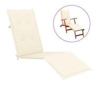 Coussin De Chaise De Terrasse Crème (75+105)X50x3 Cm Vidaxl