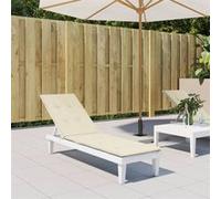 Coussin De Chaise De Terrasse Crème (75+105)X50x3 Cm Vidaxl