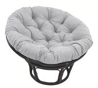 Coussin de chaise d'extérieur épais et doux rembourré pour paniers suspendus, jardin, porche et terrasse, résistant aux intempéries, gris clair, 100,1 x 100,1 cm, confortable et durable