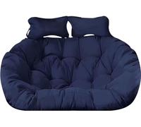 Coussin de chaise d'extérieur imperméable pour appuie-tête épais à suspendre - Coussin de rechange pour meubles de terrasse (coussin uniquement) (L, 150 x 110 cm)