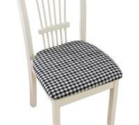Coussin De Chaise D'Intérieur Antidérapant Mousse Ferme Déhoussable | Galette D'Assise Housse Amovible Respirante Antiglisse Lavable Pour Cuisine Bureau(Black,2 Pack)