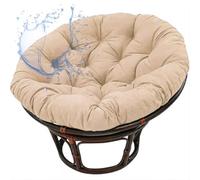 Coussin de chaise double imperméable - Coussin rond confortable pour chaises suspendues - Coussin de balancelle d'extérieur pour jardin, terrasse et salon - 60 x 6 - NO13