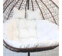 Coussin de chaise double - Lavable, imperméable et épais - Coussins de rechange épais pour chaises à œufs et hamacs suspendus