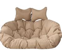 Coussin de chaise double remplaçable et lavable - Idéal pour les terrasses, les jardins, les balcons et les hamacs - Coussin de balancelle confortable à suspendre pour la relaxation en plein air