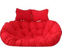 Coussin de chaise double remplaçable et lavable - Parfait pour les balançoires, hamacs suspendus, balcons, terrasses et arrière-cours - Accessoire confortable pour l'extérieur