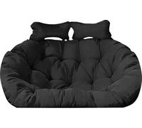 Coussin de chaise double remplaçable et lavable pour balancelle suspendue - Parfait pour les terrasses, les jardins, les balcons et les hamacs - Accessoire confortable pour l'extérieur