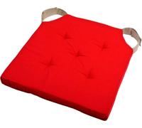 Coussin de chaise DUO VELCRO rouge 38x38x4 cm France