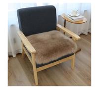 Coussin de chaise en fausse fourrure ultra doux pour la décoration de la maison et du bureau, housse de canapé luxueuse et accessoire photo, idée cadeau confortable (kaki, 3,5 x 4,5 m)