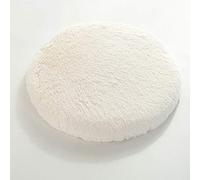 Coussin de chaise en mousse à mémoire de forme pour bureau à domicile, coussin de siège antidérapant rond, tapis de méditation doux, coussin de sol relaxant - Blanc riz 40 x 4 cm