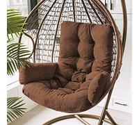 Coussin de chaise en rotin épais à suspendre 50 x 125 cm - Coussin confortable pour balancelle intérieure et extérieure - Coussins uniquement, cadre non inclus