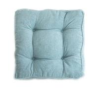 Coussin de chaise en velours épais pour soulager les douleurs dorsales - 45 x 45 x 10 cm - Élégant coussin de chaise intérieur/extérieur avec attaches - Idéal pour le coccyx et la sciatique - Bleu