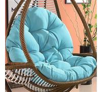 Coussin de chaise épais et imperméable pour balancelle en plein air, panier en osier à suspendre, coussin bleu clair (coussin uniquement)