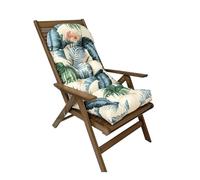 Coussin de Chaise ExtéRieur/IntéRieur à Dossier Haut ImperméAble avec Attaches - Confort Et Coussins de SièGe AntidéRapants pour Salon de Terrasse Protection (50 * 110cm/20 * 43")(Hawaiian Style)