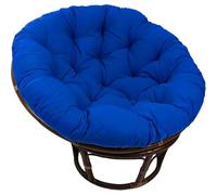Coussin de chaise extra épais à suspendre pour intérieur et extérieur, idéal pour jardin, balcon, salon, terrasse Bleu foncé 109,2 x 109,2 cm