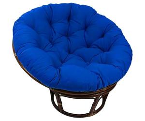 Coussin de chaise extra épais à suspendre pour intérieur et extérieur, idéal pour jardin, balcon, salon, terrasse Bleu foncé 109,2 x 109,2 cm