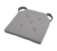 Coussin de chaise gris et souris en coton 38 x 38 cm
