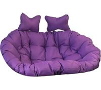 Coussin de chaise hamac double de luxe pour extérieur patio rectangulaire violet œuf chaise coussin confortable causeuse suspendue accessoires balançoire