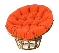 Coussin De Chaise Hamac en Coton Rembourrage Épais Coussin Rond for Balançoire D‘Extérieur for Meubles en Rotin Fauteuil Papasan Détente Jardin Terrasse(Orange,60cm)