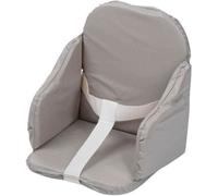 Coussin De Chaise Haute Bébé - TINEO - Évolutive - PVC - Sangles De Sécurité - Facile a Laver - 27x26x33cm Gris
